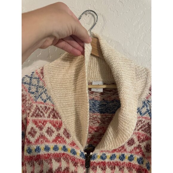 Cabi Highlands Fair Isle Multicolor Zip Up Sweater - Picture 9 of 11